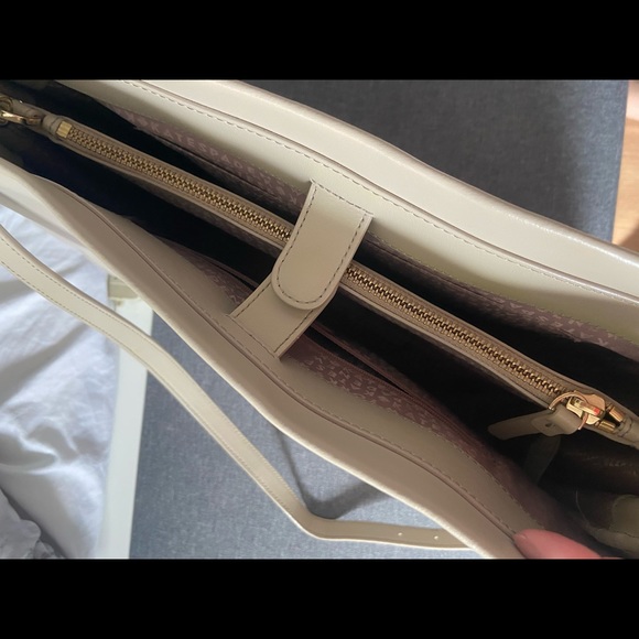 Kate Spade Cream Leather Documents/work Crossbody Bag - Picture 4 of 5